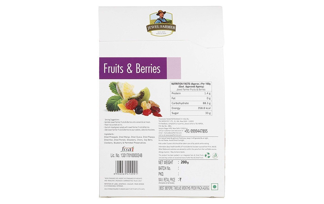 Jewel Farmer Fruits & Berries    Box  200 grams